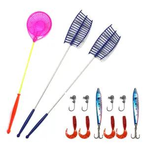 썬파인 2인 가족 송어산천어 낚시대 세트/채비2 견지대2 얼음뜰채1 겨울 얼음낚시