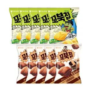 오리온 꼬북칩 콘스프 80g, + 초코츄러스  80g, 각5개 (총10개)