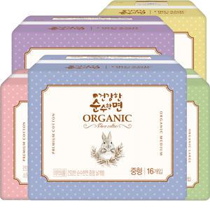 순수한면 유기농 생리대 소형 18매 X 4팩 /중형/대형/오버나이트/수퍼롱/팬티라이너