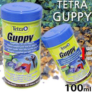 테트라 구피 100ml /수족관 열대어 관상어 물고기 플레이크 부상성 플래티 몰리 카라신 치어 사료 먹이 밥