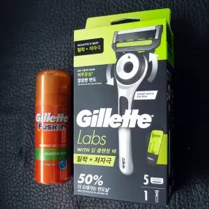 질레트 딥클렌징바 랩스면도날 5입+랩스면도기+케이스+퓨전젤70g