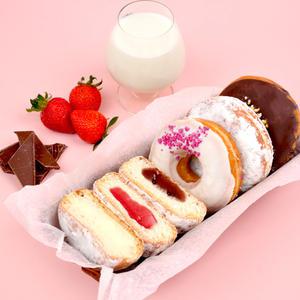 [당일생산발송] 수제 팝핀 도너츠 15개(5종세트 도넛)/ 설탕꽈배기 10개