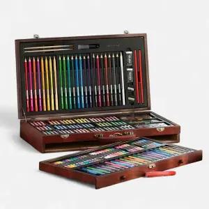 졸업 입학 선물 드림아트 최고급형 201종 우드케이스 미술세트