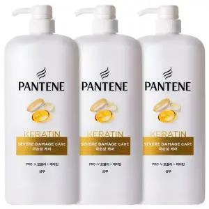 팬틴 대용량 극손상 단백질 샴푸 1200ml 3개