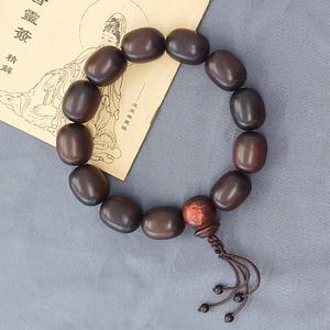 불교용품 대추나무 옴자 문양 각인 큰 염주 25mm