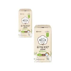 좋은느낌 유기농순면 팬티라이너 일반 40개입x2팩