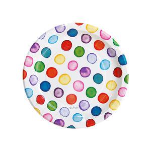 수채화도트 일회용 종이 접시 파티접시 다5다