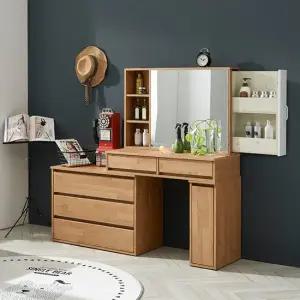 밀크 수납거울 화장대 B형 FO2018