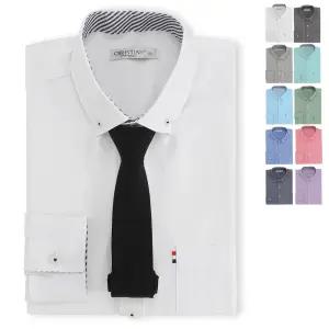 크리스챤 남자 솔리드 옥스포드 긴팔 와이셔츠 CJST-0100