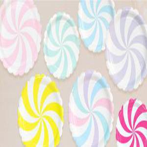 룰립팝 일회용 종이 접시 홈파티접시/컵