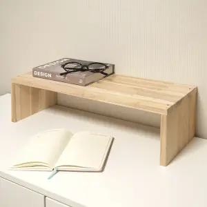 원목 양발이 선반 1단 560 삼나무 ㄷ자선반 틈새 책상정리 공간활용 받침대 미니 수납장 피규어 진열장 주문제작