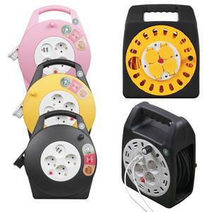 러그 박스 릴선 10m 15m 20m 30m 캠핑용 전기 리드선 캠핑 전기선 USB 캡형 방호형 야토 핑크 민트 블랙