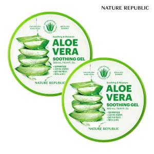 [네이처리퍼블릭/비건인증] 수딩 앤 모이스처 알로에베라 수딩젤 300ml 2개