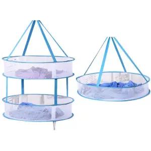 원터치 빨래 니트 건조대 2단 세탁 공간 이동 행거 걸이 미니