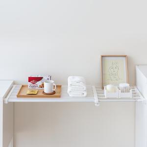 할메이드 베란다 못없는 옷장 폭조절 압축봉선반 세탁실 압축선반