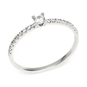 18K 반지 원큐빅 프로포즈링 화이트골드반지 NPR7382