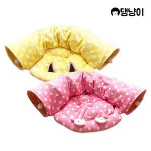 [댕냥이] 고양이 땡땡이 캣터널 투 인 원 방석