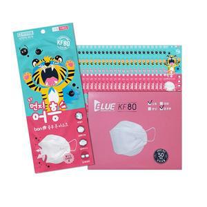 kf80 먼지어흥 소형 어린이 마스크 50매 식약처인증