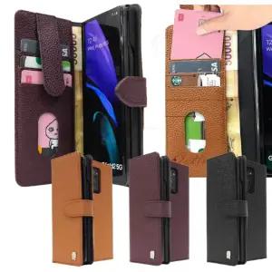 갤럭시 Z폴드7 6 5 4 3 2 천연 소가죽 카드 지갑케이스 지폴드