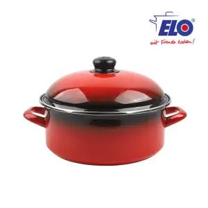 ELO 빨강법랑 일반형 24cm / 양수냄비 / 법랑
