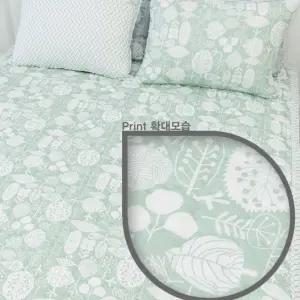 북유럽 국내생산 그린 민트 페드 매트 슈퍼싱글 110