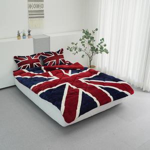 유니언잭 밍크극세사 겨울 차렵이불