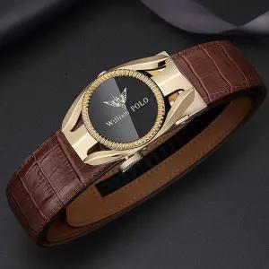 WilliamPOLO(윌리엄폴로) 명품소가죽 남성벨트 정장 남자 소가죽 자동 폴로 벨트 P2065