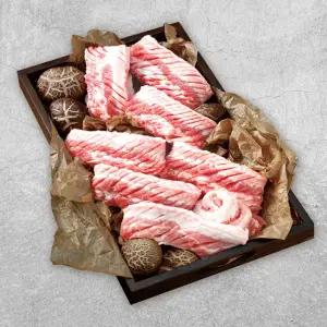 [국제식품] 우리돼지 한돈 냉장 칼집 벌집 삼겹살 400g(구이용,바베큐용)