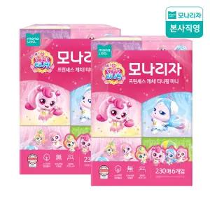 프린세스 캐치! 티니핑 미니 티슈 230매 6입 2개 (총 12입) 각티슈 곽티슈 신학