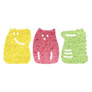 키니비니(KINI BINI) 순식물성 목욕 스펀지 무무 냥냥 엘레, 각 1개, 총 3개