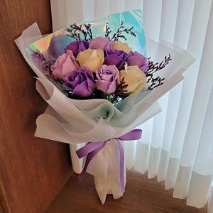 소영점빵 졸업 특별한날 이벤트 선물용 오로라비누장미 꽃다발