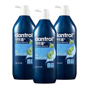 댄트롤 쿨링 멘톨 탄산수 샴푸 820ml 3개