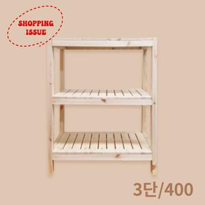 국산 3단 조립선반 원목 다용도 수납선반 우드랙