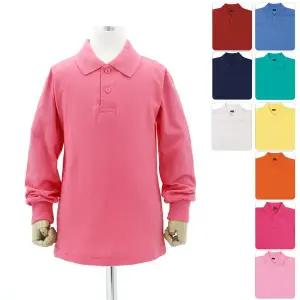 순면100% 아동 긴팔카라티 키즈 폴로 단체티셔츠 유아 유치원 초등학교 어린이 피케이 PK 봄 가을 H1359k