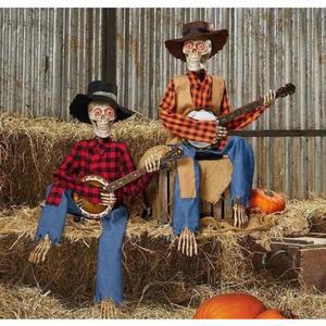 할로윈 해골인형 기타치는 장식품 캠핑 카페 파티 소품 인테리어