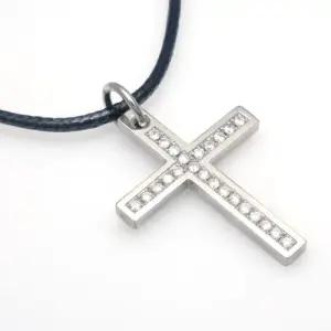TP-7028 티타늄 십자가 펜던트 목걸이 무료배송 평생AS