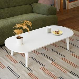 6인용 밥상 집들이 테이블 손님상 접이식 무광 타원형 1200