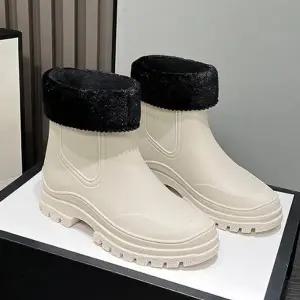 [오노마] ONM 여성 기모안감 털 데일리 첼시 레인부츠 (S11579606)