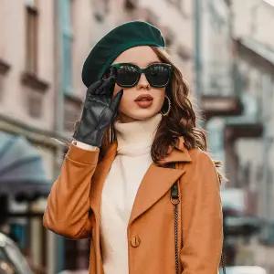 아일렌 여성용 터치 양가죽 장갑 겨울 가죽장갑