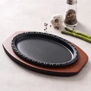 블랙마스터 주물팬 타원 3호 세트 무쇠 옥수수 콘치즈 팬 판 철판