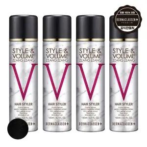 더마클라센 스타일앤 볼륨짱짱 흑채 스프레이 블랙 120ml x4