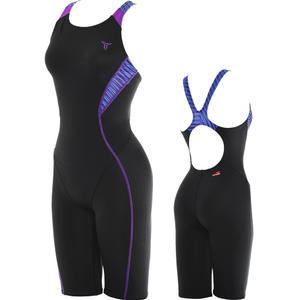 토네이도 여자 실내 수영복 반신 강습용 스윔웨어 웨이브 블랙