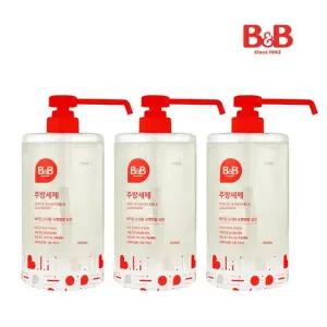 [3개 세트]비앤비 전성분 EWG등급 안심 주방세제 1000ml