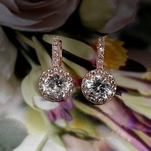 늘꽃처럼 원터치귀걸이 명품 큐빅 링 데일리 포인트 귀걸이