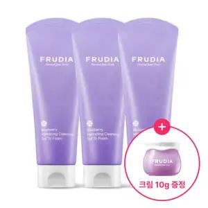 [후르디아]블루베리 하이드레이팅 클렌징 젤투폼 145g X 3개 (+블루베리크림10g 증정)