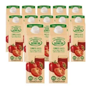 (에스제이서진) 돈시몬 생과일 100% 착즙 토마토 주스 1L 12개