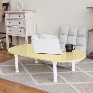 4단높이조절 E0 LPM 유광 밀러 타원 접이식 테이블 1200