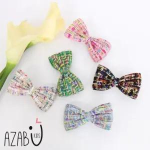 [아자브키즈] 트위 리본 핀 여아 아동 헤어 악세사리