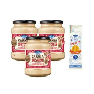 폰타나 카르니아 베이컨&머쉬룸 스파이시 크림 파스타소스, 430g, 3개 + 이탈리아 캄파니아 스파게티 500g,1개