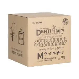 덴티페어리 클로로필 에코팩 M 74개입 880g 포켄스 강아지 덴탈껌 치석 입냄새 제거 개껌
